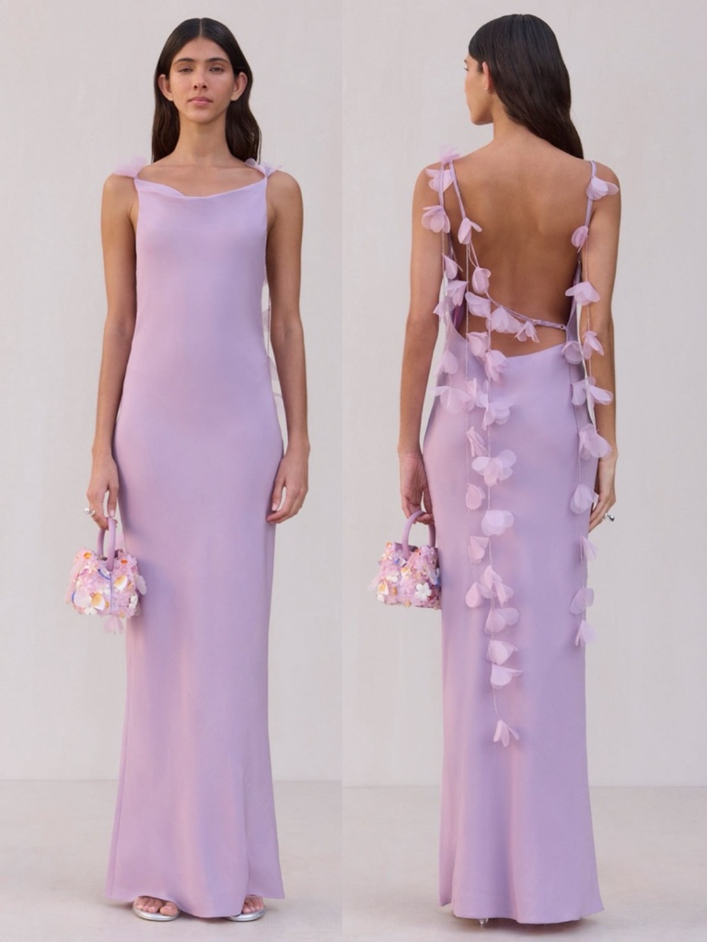 Cult Gaia Nymeria Gown Maxi Dress Sweet Pea Lavender Purple NEW with tags